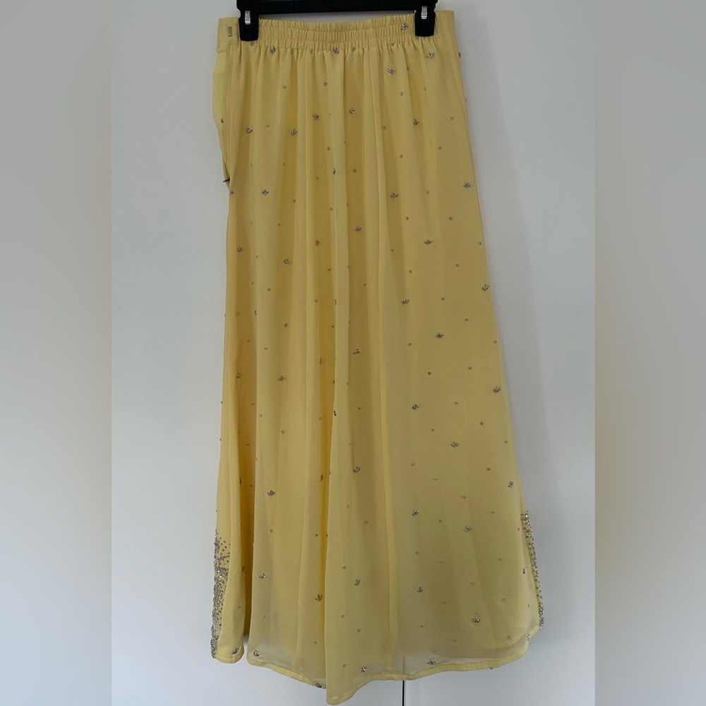 Pistachio Green & Canary Yellow Lehenga Choli - Indian Dress - Picture 7 of 14
